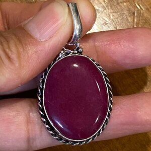 Stunning Natural Handmade Ruby Gemstone Pendant.